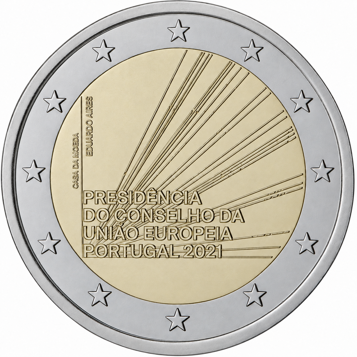 2 Euros Presidency European Union (Uncoloured)
